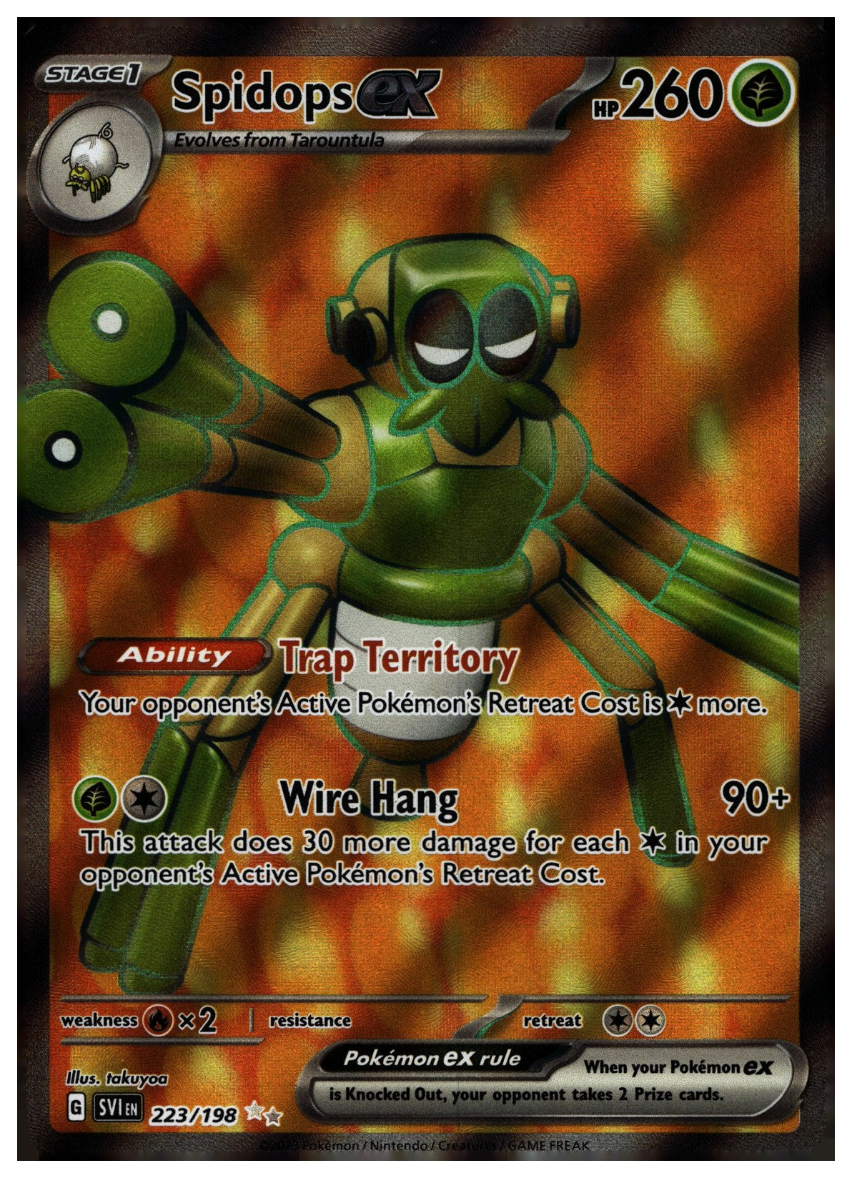 Spidops ex Holo Ultra Rare SV01: Scarlet & Violet Base Set 223/198 NM