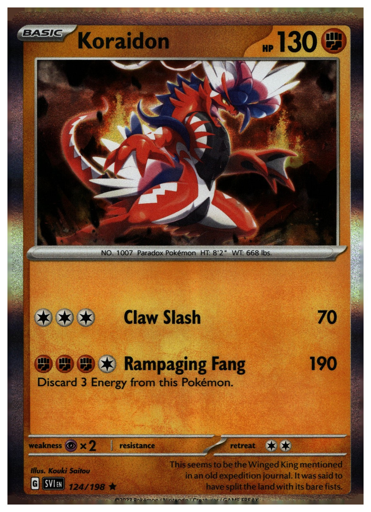 Koraidon Holo Rare SV01: Scarlet & Violet Base Set 124/198 NM