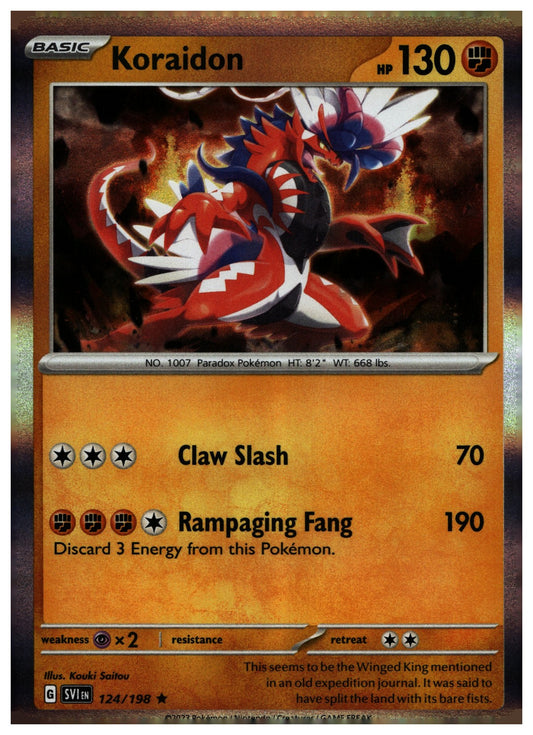 Koraidon Holo Rare SV01: Scarlet & Violet Base Set 124/198 NM