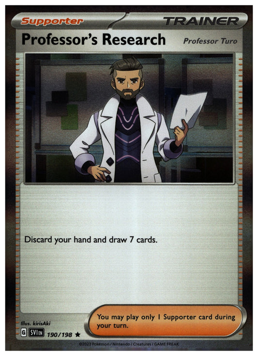 Professor's Research [Professor Turo] Holo Rare SV01: Scarlet & Violet Base Set 190/198 NM