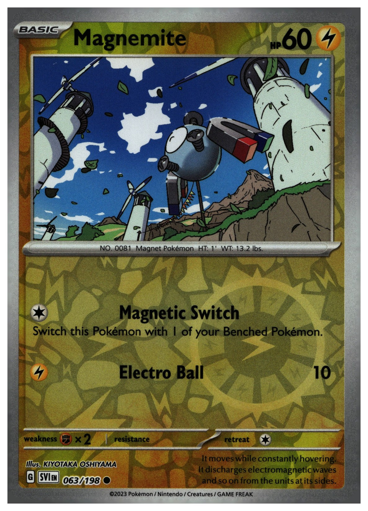 Magnemite Reverse Holo Common SV01: Scarlet & Violet Base Set 063/198 NM
