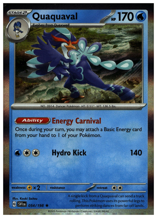 Quaquaval Holo Rare SV01: Scarlet & Violet Base Set 054/198 NM