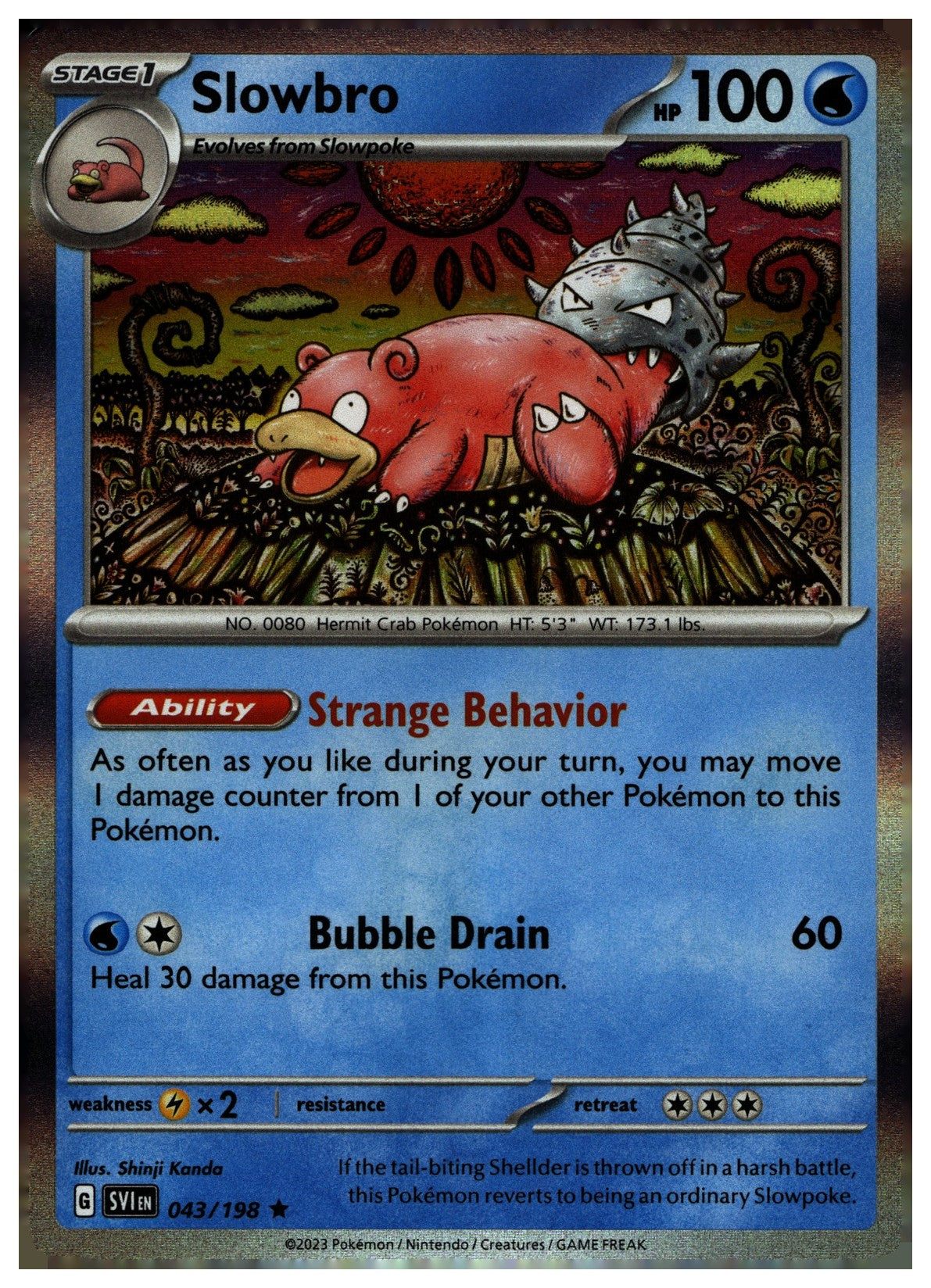 Slowbro Holo Rare SV01: Scarlet & Violet Base Set 043/198 NM
