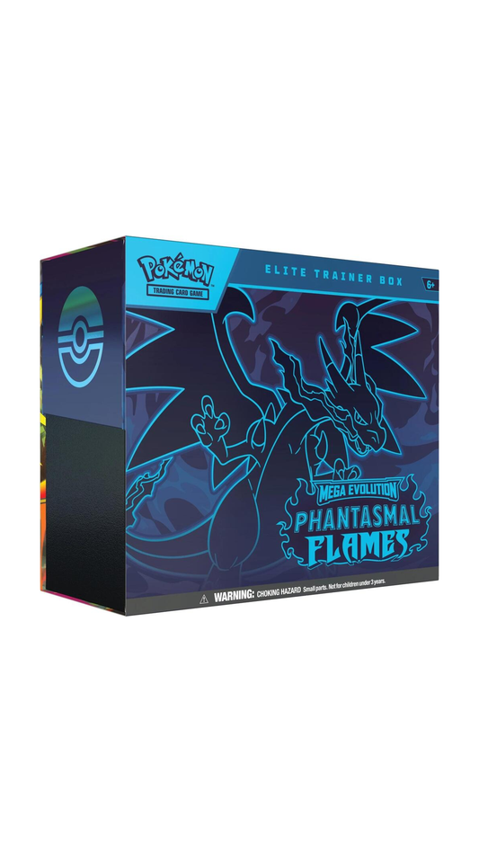 Pokémon Phantasmal Flames Elite Trainer Box Charizard design on white background sealed product