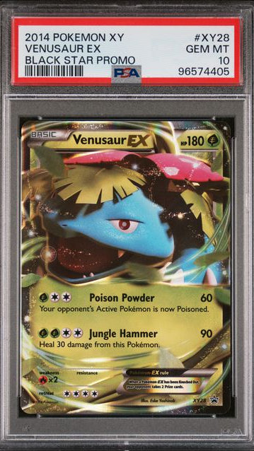 2014 POKEMON XY BLACK STAR PROMO #XY28 VENUSAUR EX BLACK STAR PROMO PSA 10