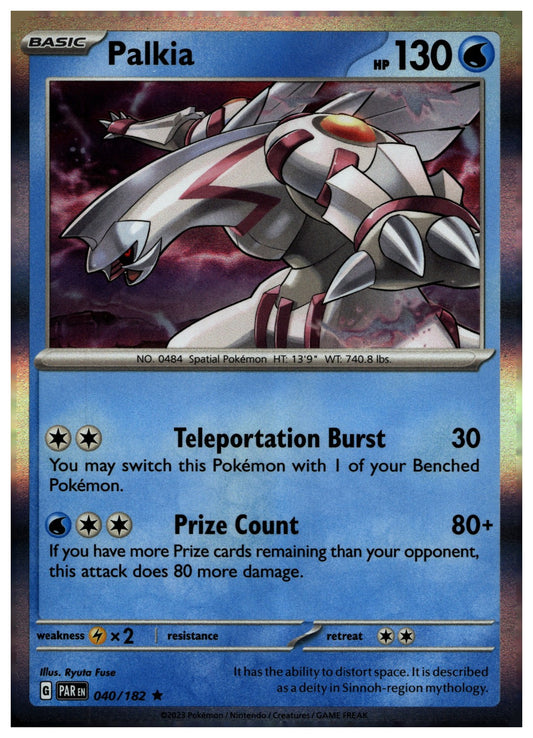 Palkia Holo Rare SV04: Paradox Rift 040/182 NM