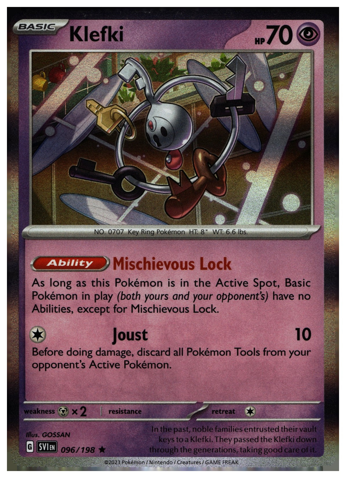 Klefki Holo Rare SV01: Scarlet & Violet Base Set 096/198 NM